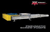 PNEUMATIC SCREW PUMPS - Meyer Industrial Solutions · The Meyer Pneumatic Screw Pump is an airlock designed to feed dry pulverized material from a gravity feed hopper into a pneumatic