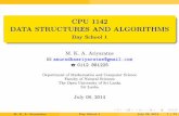 CPU 1142 DATA STRUCTURES AND ALGORITHMSData Structures and Algorithms - Overview Data Structures - Overview Data Structures implement ADTs. Data structures help in e cient storing