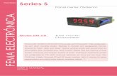 Panel Meters Series SPanel meter 72x36mm chronometer Configurable chronometer and time counter. Selectable reading in 12 different formats, with hours, minutes, seconds and days, in