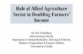 Role of Allied Agriculture Sector in Doubling Farmers ... of allied... · pig/ poultry–fish vegetable farming system module •Pig rearing is one of the alternative livelihood options