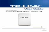 TL-WA5210G 2.4GHz High Power Wireless Outdoor CPE · 2016-08-10 · The TL-WA5210G 2.4GHz High Power Wireless Outdoor CPE provides 3 operation modes for multi-user to access the Internet: