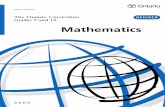 Grades 9 and 10 Mathematics - Legislative Assembly of Ontario · 2005-06-02 · 3 Introduction This document replaces The Ontario Curriculum,Grades 9 and 10: Mathematics,1999. Beginning