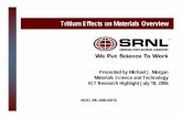 Tritium Effects on Materials Overview · 18/07/2006  · I. Aging Effects on Tritium-Exposed Materials Decay helium embrittlement Susceptibility to slow crack growth Helium-induced