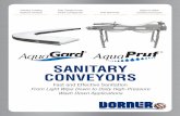 SANITARY CONVEYORS...SANITARY CONVEYORS AquaPruf 7400 & 7600 Ultimate Conveyors • USDA Approved belting and plastic components • Meets USDA, NSF & AMI design specifications •