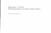 Mode/1755 Refractive Index Monitor - Bio-Rad …...SECTION 3 PRINCIPLE OF OPERATION Bio-Rad's refractive index monitor measures the differential refrac tive index between a pure solvent