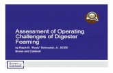 Assessment of Operating Challenges of Digester Foaming · Assessment of Operating Challenges of Digester Foaming by Ralph B. “Rusty” Schroedel, Jr., BCEE Brown and Caldwell