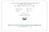 ANALOG AND PULSE CIRCUITS LABORATORY _APC_LAB_MANUAL.pdf · characteristics and theoretical principles of linear and non linear devices and pulse circuits. OBJECTIVE 1. Simulate and