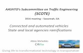 AASHTO’s Subcommittee on Traffic Engineering (SCOTE)sp.scote.transportation.org/Documents/2016 SCOTE...AASHTO’s Subcommittee on Traffic Engineering (SCOTE) ... like forward collision