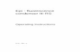 Epi - fluorescence condenser III RS - science-info.net · Epi - fluorescence condenser III RS Operating Instructions G 41 - 351 - e. Title: T:ANLEITEPI434.PDF Author: Carl Zeiss Created