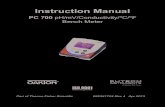PC 700 Instruction Manual - Oakton Instruments · Technology Made Easy ... Instruction Manual . PC 700 . pH/mV/Conductivity/ºC/ºF Bench Meter. Part of Thermo Fisher Scientific .