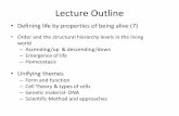 Lecture Outline - San Diego Miramar Collegefaculty.sdmiramar.edu/bhaidar/bhaidar 210A web uploads...Lecture Outline • Defining life by properties of being alive (7) • Order and