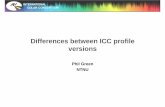 Differences between ICC profile versions · Differences between ICC profile ... CMM to invert transform and obtain source colorimetry D65 white [95.04 100.00 108.89 ] interpreted