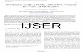 Rheological Study of Fillers used in PVC Plastisol for ......Rheological Study of Fillers used in PVC Plastisol for Industrial Applications aBhasha,aParul Malik, aPurnima Jain and