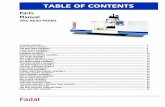 TABLE OF CONTENTS - Fadal Parts · Fadal VMC 8030 Parts Manual October 2001 5 *Specify gib size when ordering. BASE, TABLE & SADDLE PART # PART # PART # 1 BAS-0015 27 STM-0514 53
