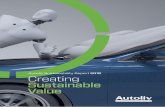Autoliv Sustainability Report 2018 Creating Sustainable Value · 2019-03-20 · OUR PRIORITIES Autoliv’s most important contribution to society and sustainability are its products