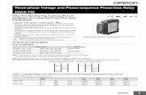 Three-phase Voltage and Phase-sequence Phase-loss Relay · K8AK-PM 3 Specifications Input frequency 50/60 Hz Overload capacity Continuous input at 115% of maximum input, 10 s at 125%