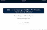 ESG and company profitability: Are financial ... · sapienza-121206111918 Introduction Methodology Conclusion Implications for policy takers • ESG policies are positively related
