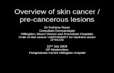 Overview of skin cancer / pre-cancerous lesionsOverview of skin cancer / pre-cancerous lesions Dr Farhana Ravat Consultant Dermatologist Hillingdon, Mount Vernon and Amersham Hospitals