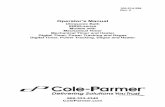 Operator’s Manual - Cole-Parmer...100-214-296 Rev. 0 Operator’s Manual Ultrasonic Bath 08895-series Models with Mechanical Timer Mechanical Timer and Heater Digital Timer, Power