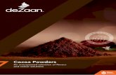 EXE MAJ BROCHURE cocoa powder OLAM UKOlam Cocoa operates Cocoa Innovation Centres around the world where deZaan™ experts assist in developing precision colours and textures for complex
