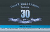 Presents The Power of 30! - Vinod Kotharivinodkothari.com/wp-content/uploads/2019/02/PIT-Regulations.pdf · BACKGROUND 14 Committee on Fair Market Conduct SEBI constituted a Committee