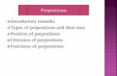 Prepositions Introductory remarks Types of prepositions ...ikiu.ac.ir/public-files/profiles/items/090ad_1451911442.pdf · Prepositions usually precede nouns or pronouns, but they