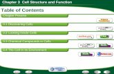 Chapter 3 Cell Structure and Function · Chapter 3 Cell Structure and Function Compounds in Bacteria and Mammals All cells contain carbohydrates, lipids, proteins, and nucleic acids,