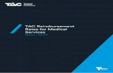 TAC Reimbursement Rates for Medical Services · 2017-07-05 · of 50% of the dislocation or fracture fee shall apply. The additional 50% applies only to the dislocation or fracture