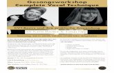 Gesangsworkshop Complete Vocal Technique · 2019-09-12 · Konzept der Complete Vocal Technique (CVT) sowie seiner praktischen Anwendung. SängerInnen aller Stilrichtungen von Klassik