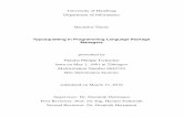 University of Hamburg Department of Informatics …University of Hamburg Department of Informatics Bachelor Thesis Typosquatting in Programming Language Package Managers presented