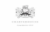 CHARTERHOUSE · 4.45 pm Wind Quartet, RVW (and each week hereafter) 5.15 pm Chamber Orchestra rehearsal, Llewellyn Room (and each week hereafter) 5.30 pm Saxophone Quartet, RVW (and