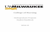 College of Nursing · Undergraduate Nursing Program and Level Outcomes 6 Sample UWM Undergraduate Curriculum 10 Sample UWP Consortial Nursing Undergraduate Curriculum 11 Undergraduate