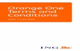 Orange One Terms and Conditions - ING - Personal and ... One Terms and Conditions.pdf · Terms and Conditions means this document. Transaction includes a Cash Advance and a Purchase.