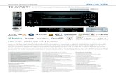 2015 NEW PRODUCT RELEASE TX-RZ900 7.2-Channel Network … · 2015 NEW PRODUCT RELEASE TX-RZ900 7.2-Channel Network A/V Receiver Hear Every Detail, Feel Every Emotion From thick aluminum