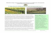 Biodiversity Conservation Practices in California ... · natural resources and ecological processes in order to produce grapes. Ecosystem management practices protect or enhance ecosystem