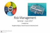 Risk Management - SAIPA · Analysis of Risk Risk Management - June 2017 42 •Risk analysis is the systematic study of uncertainties and risks encountered in business and many other