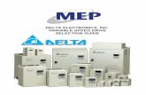 DELTA ELECTRONICS, INC. VARIABLE SPEED DRIVE … Selection ManualFinal.pdfHP kW Part Number O/P Rated Amps Part Number O/P Rated Amps 1 0,7 VFD007V23A 5 VFD007V43A 1,3 2 1,5 VFD015V23A