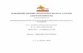 RAJARSHI SHAHU MAHAVIDYALAYA, LATUR (AUTONOMOUS) · with collection and interpretation of biological materials and data. 8. ... Morphology and Taxonomy of Angiosperms 45 20 30 50