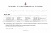 REVISED MERIT LIST OF CANDIDATES FOR THE …chandigarhpolice.gov.in/pdf/Recruitment/2015/520-posts/...5 151201213776 126772 6 151201195003 114317 such as regarding Educational Qualification,