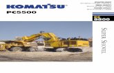 SHOVEL CAPACITY BACKHOE CAPACITY 28 m3 37 yd3 5500 · Komatsu low noise cab on multiple viscous mounts for reduced noise and vibration. Large volume cab with deep wide front window.