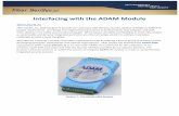 Interfacing with the ADAM Module · Step-by-step guidelines for connecting and interfacing the ADAM-6060 module with our lightweight head end ... setting the port number, changing