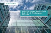 Simcenter Nastran 2019.2 Release Notes - Siemens · 1. Simcenter Nastran 2019.2 release notes This document includes software caveats, the fixed Problem Reports (PRs), the supported