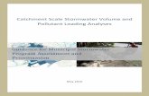 Catchment Scale Stormwater Volume and Pollutant Loading … · 2017-05-18 · Catchment scale stormwater volume and pollutant loading analyses allow stormwater program managers to