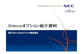 NEC Solution Innovators - Orteusオプション紹介資料...NECソリューションイノベータの開発部品資産を 蓄積した「Orteus部品」 ＊SystemDirector Enterpriseは、日本電気株式会社の製品です。ビジネスモデルに適合したシステム構築をより効率的に推進し、