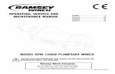 OPERATING, SERVICE AND...RAMSEY WINCH warrants each new RAMSEY Winch to be free from defects in material and workmanship for a period of one (1) year from date of purchase. The obligation