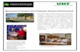 BACHHEEL OR R EOFF SCCIIEENNCCE WIITTHH SF … 17-18-2.pdfThe University of North Texas Forensic Science Program is a natural science undergraduate accredited forensic science programs