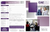 Registration Form - MSAE · Complete CAE Book Set $425. Includes all textbooks used in the full course, a CAE . resource kit, CAE Terminology and Key Concepts Flashcards. *Additional