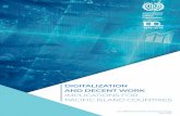 DIGITALIZATION AND DECENT WORK · of the International Labour Office concerning the legal status of any country, area or territory or of its authorities, or concerning the delimitation