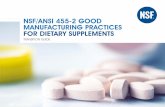 NSF/ANSI 455-2 GOOD MANUFACTURING PRACTICES FOR …Good Manufacturing Practices (GMP) requirements for manufacturers of dietary supplements (NSF/ANSI 455-2), cosmetics and personal