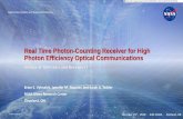 Real Time Photon-Counting Receiver for High Photon ... · 2 IEEE ICSOS, October 15th, 2019 Motivation: • Affordable real time photon counting optical ground receivers are needed